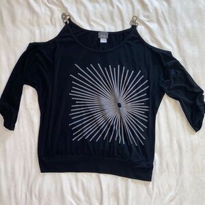 Dots Shoulder Cutout Blouse